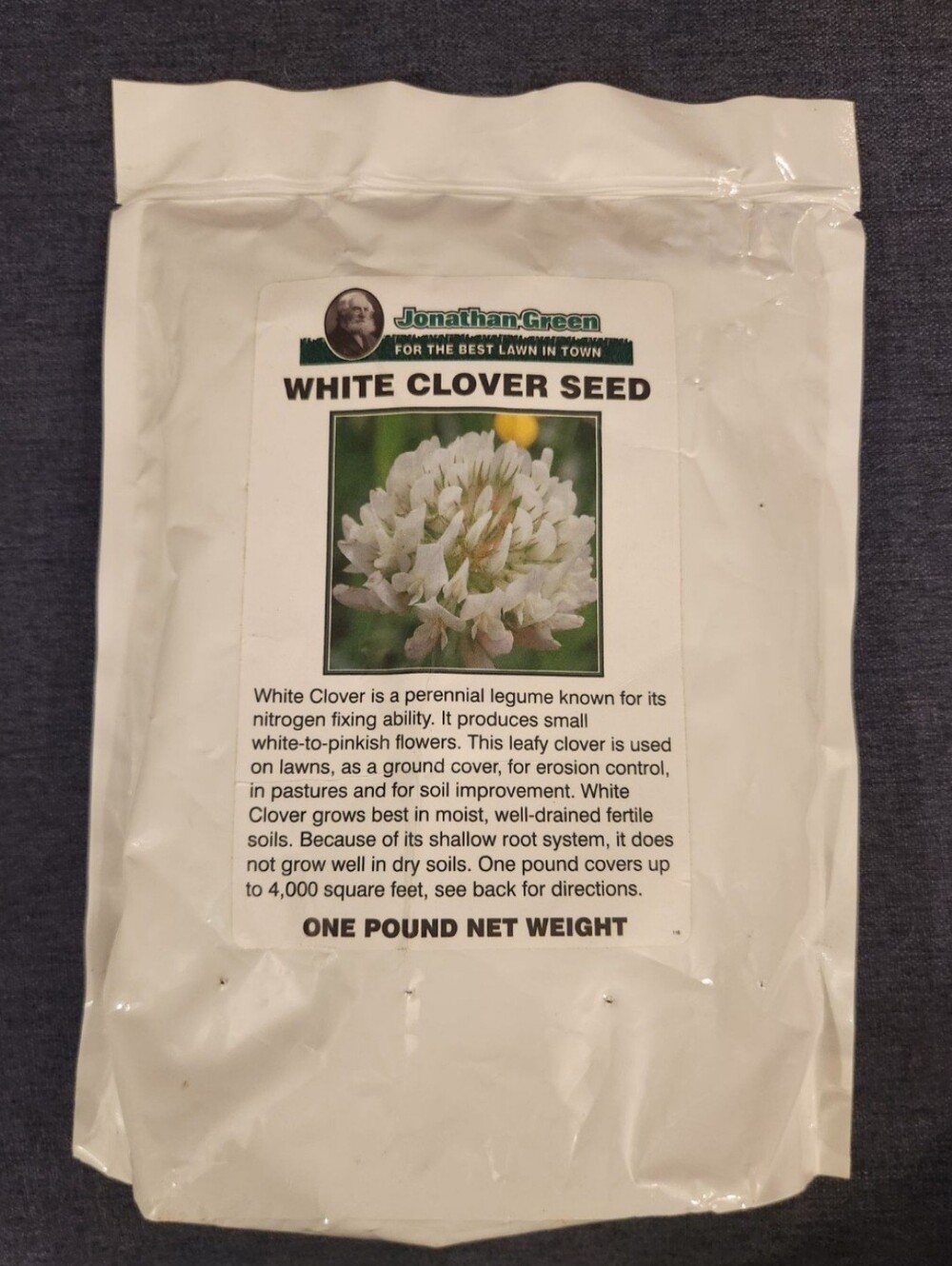 1 Pound Jonathan Green White Clover Seed